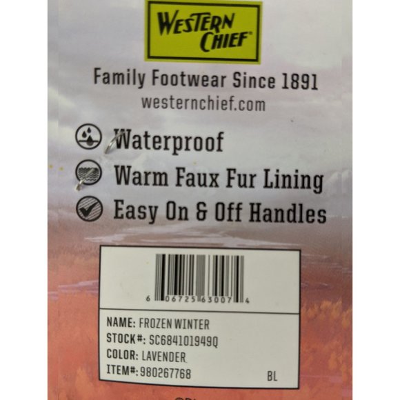 Western Chief Fur Lined Minnie Mouse Rain Boots - Picture 5 of 5